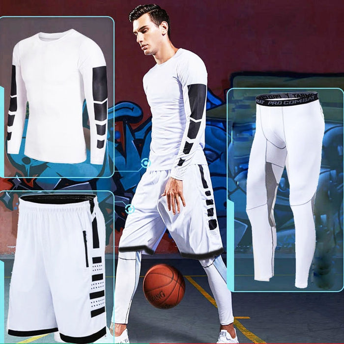Basketball Shorts + 3/4 Tights Sets Sport Gym Jersey Uniforms Short For Men  Male Exercise Hiking Running Fitness Clothes 172 - AliExpress