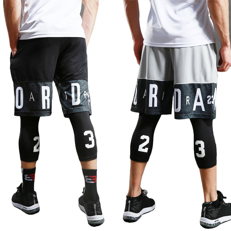 Men Basketball Shorts with Compression Tights — HoopersDome