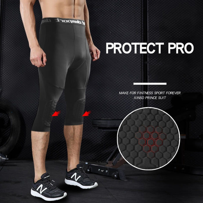 Basketball Leggings With Knee Pad For Men 3/4 Compression Trousers Sports  Trousers Multi-way | Fruugo BH